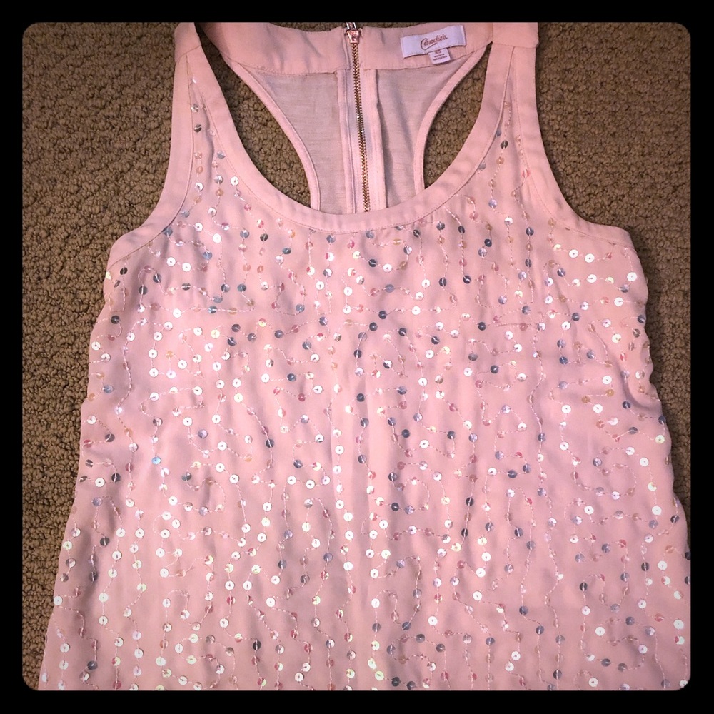 Candie’s Sequin Tank Blouse